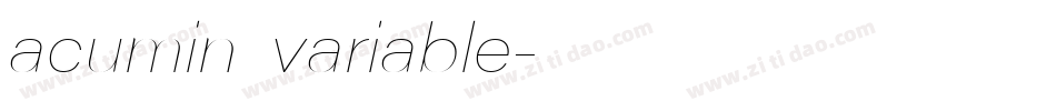 acumin variable字体转换